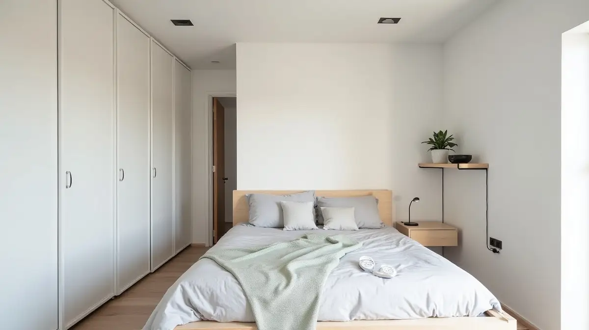 multifunktionale und platzsparende einrichtungsidee f r ein kleines modernes schlafzimmer